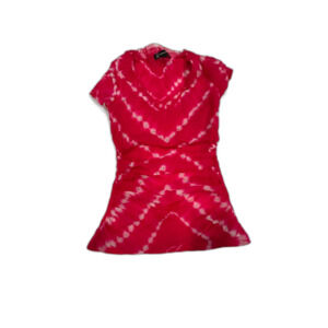 INC International Concepts Pink Sequined Mesh Top Tie Died Pink Size Small